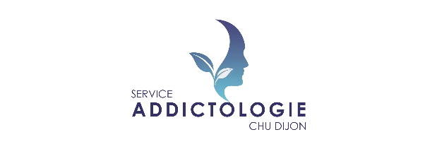 logo du service d'addictologie, une tête de profil intriquée dans une plante