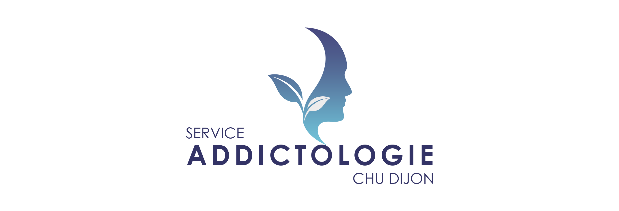 logo du service d'addictologie, une tête de profil intriquée dans une plante