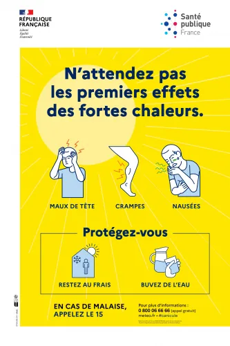 Canicule - Forte Chaleurs - N’attendez pas les premiers effets  des fortes chaleurs.