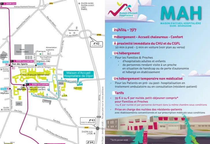 Informations pratiques Maison d'Accueil Hospitalière Dijon Bourgogne