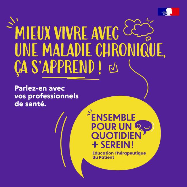 "mieux vivre avec une maladie chronique, ça s'apprend"